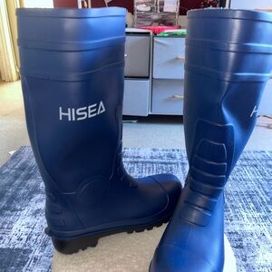 HISEA Women's Blue Rain Boots